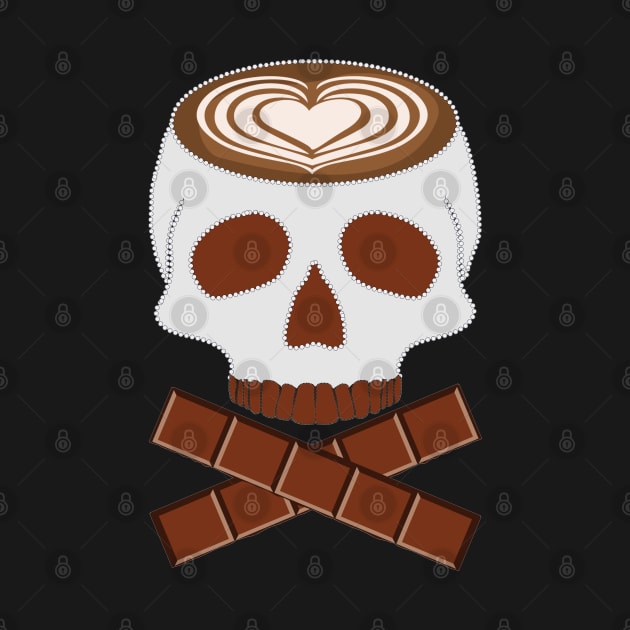 Coffee Skull with Latte Art and Chocolate by Nuletto