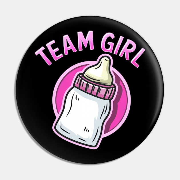 Team Girl - Gender Reveal Party - Baby Shower Gift Pin by biNutz