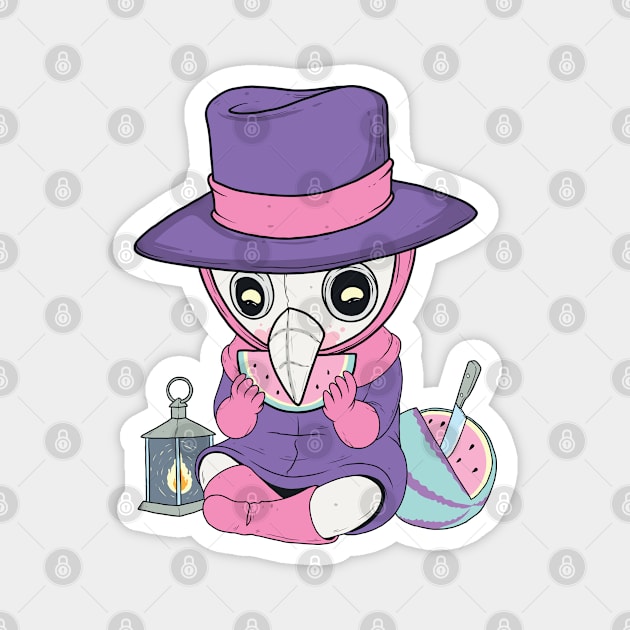 Pastel Plague Doctor Magnet by GoshWow®