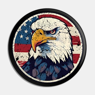 American Eagle. American Flag. Pin