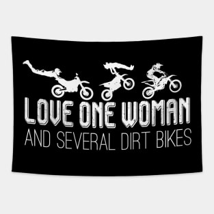 Motocross Bike Motorcycle ONE LOVE Dirtbike Tapestry