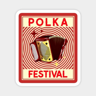 Polka Festival Cream Magnet