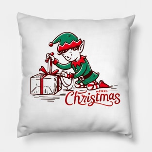 Festive Cartoon Delights: Elevate Your Holidays with Cheerful Animation and Whimsical Characters! Pillow