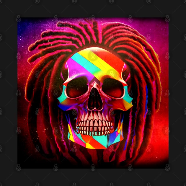 SKULL AND DREADLOCKS AND COLOUR by CliffordHayes