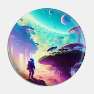 Abstract Another World Explorer Pin