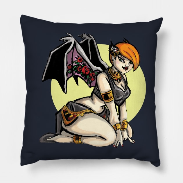 Demon Goddess Lilith Mae Pillow by Djnebulous