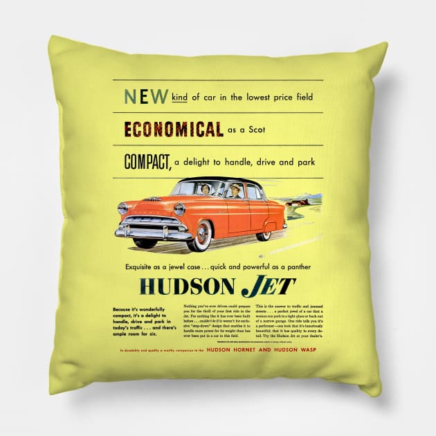 1954 HUDSON JET - advert Pillow by Throwback Motors