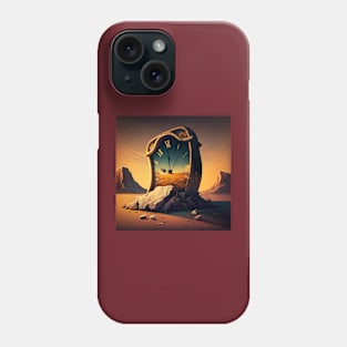 Illustration The Persistence of Memory in Salvador Dali's style Phone Case