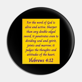 Bible Verse Hebrews 4:12 Pin