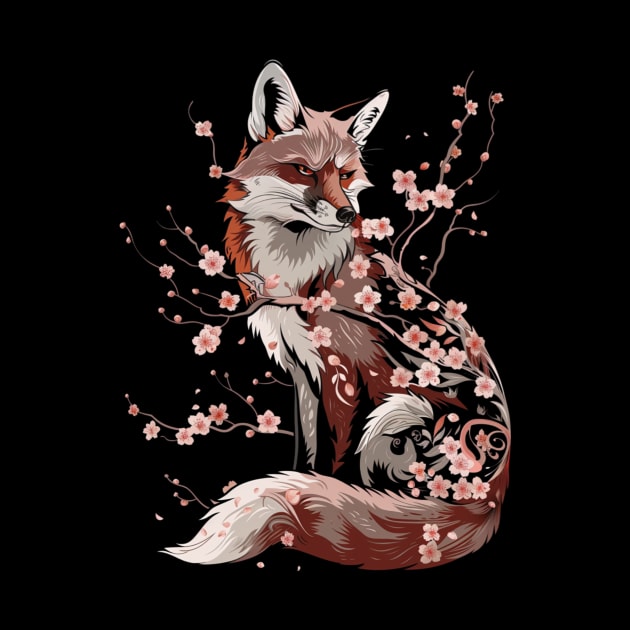 In Harmony Fox And Flowers by Gorilla Animal