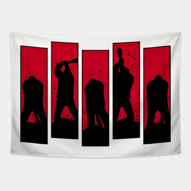 Negan 100 Staggered Tapestry by ArtbyCorey