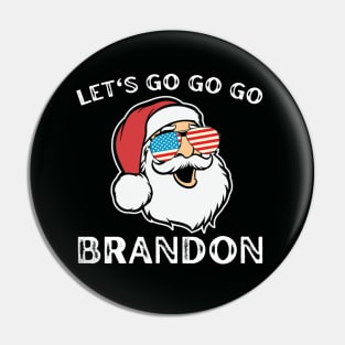 Christmas Let's Go Go Go Brandon Shirt Santa Claus Xmas Pin