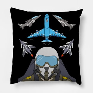 Cool Fighter Pilot Design with Jets and Airplane Pillow