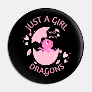 Just a Girl who Loves Dragons Pin