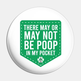 Dog Groomer Poop Pocket, Green and White Pin