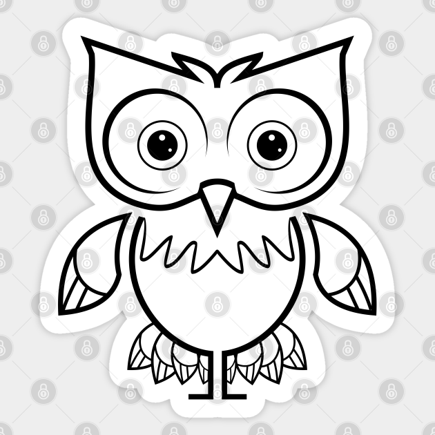 Cute Owl drawing illustration - Cute Owl Drawing Illustration - Sticker | TeePublic Cute Owl drawing illustration - Cute Owl Drawing Illustration - Sticker | TeePublic