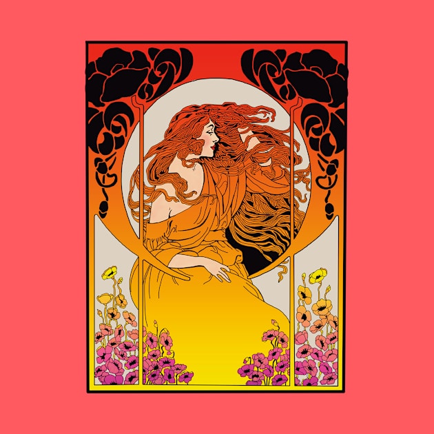 Art Deco Lady (orange) by Soth Studio