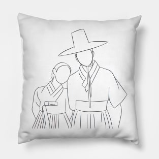 Our blooming youth lineart Pillow