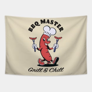 Grill Master BBQ Chef Tapestry