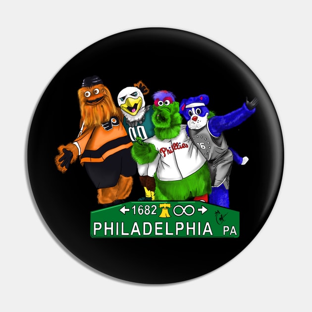 Philly Mascots Pin by ATruMovement