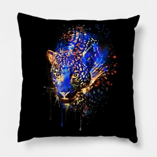 Lurking Leopard Reversed Colors Pillow