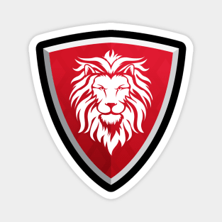 Red Shield with Lion Magnet