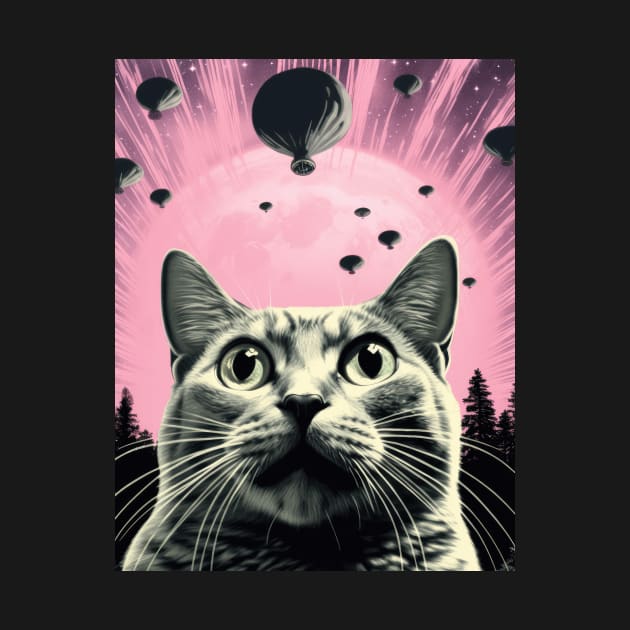 Cat Selfie With UFO by Visual Vibes