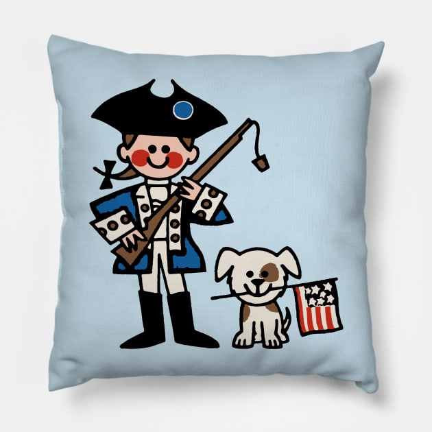 Minuteman Pillow by DustinCropsBoy