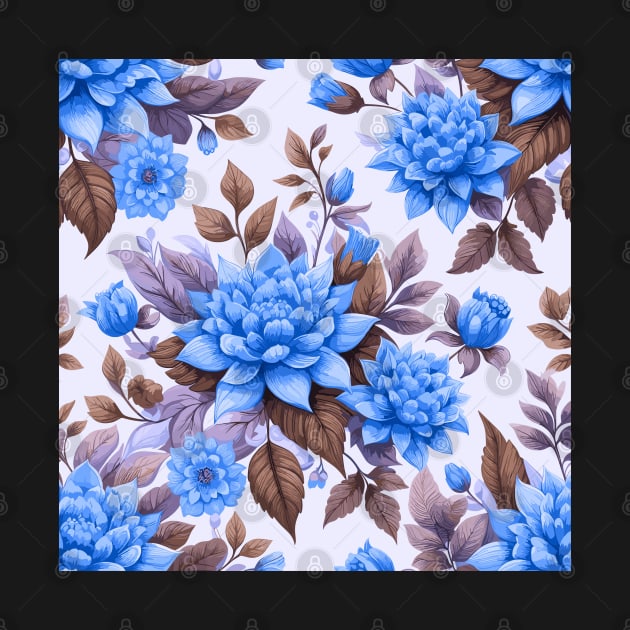 Blue Spring Flowers by Siha Arts