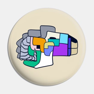 Goat with Colourful Geometric Shapes Pin