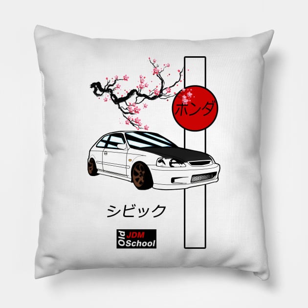 JDM EG Red Sun Edition Pillow by OSJ Store