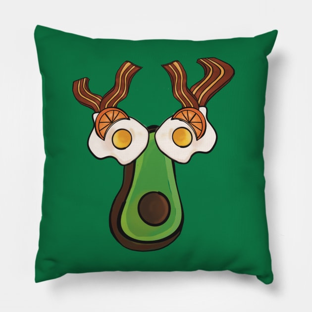 Oh deer, brunch! Pillow by Vidalia Onion Sketch