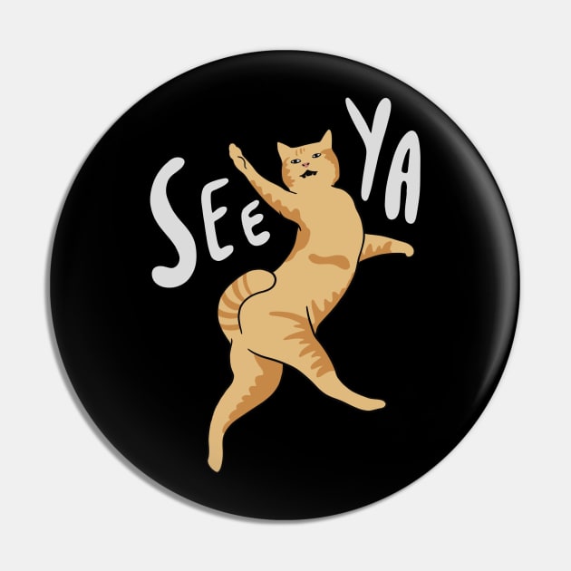 Cute Cat Jumping - Whimsical Funny Kitty Drawing (For Cat Dad and Cat Mom) Pin by isstgeschichte