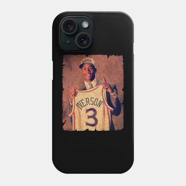 '96 draft!' Allen Iverson Phone Case by Wendyshopart