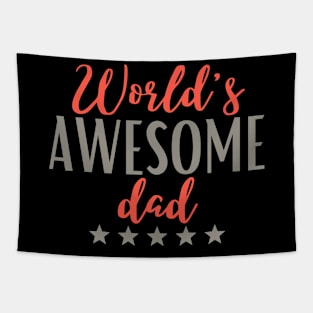 World's awesome dad Tapestry