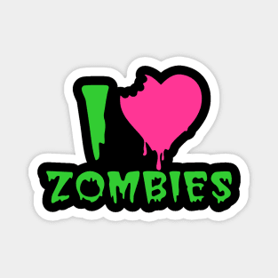 I Love Zombies Magnet