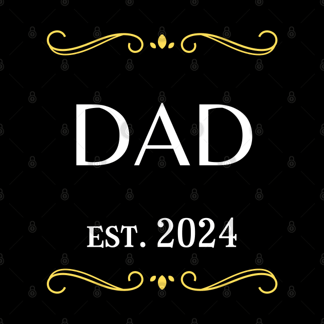 dad to be gift - dad est 2024 by vaporgraphic