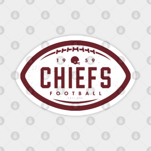 Vintage Football Shape - Kansas City Chiefs (White Chiefs Wordmark) -  Kansas City Chiefs - Magnet