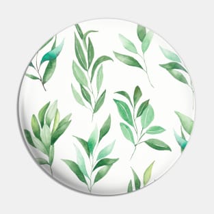 Eucalyptus watercolor Greenery Leaves Pattern Pin