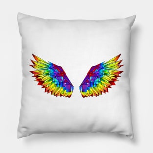 Rainbow Polygonal Wings Pillow