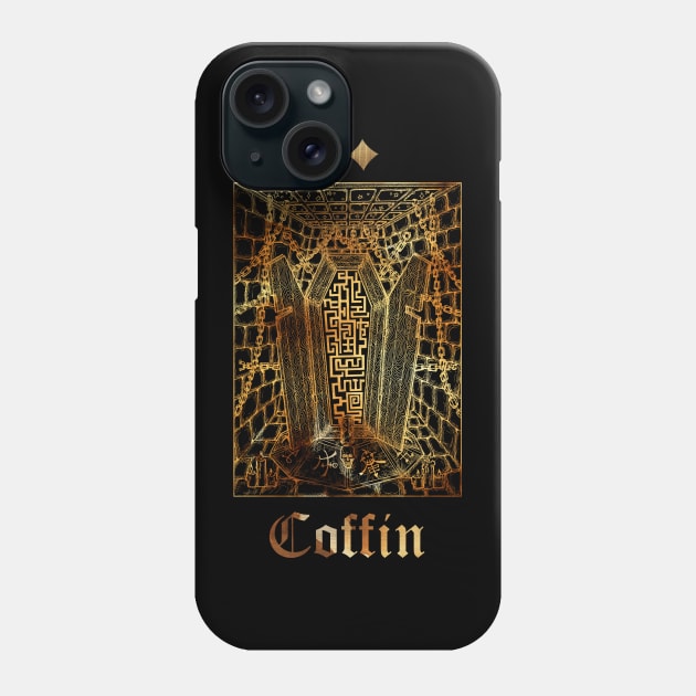 Coffin. Lenormand Gothic Mysteries Design. Phone Case by Mystic Arts