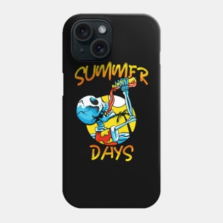 Skeleton drunk summer Phone Case