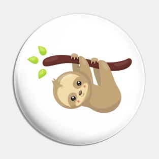 Cute Sloth, Little Sloth, Baby Sloth, Lazy Sloth Pin