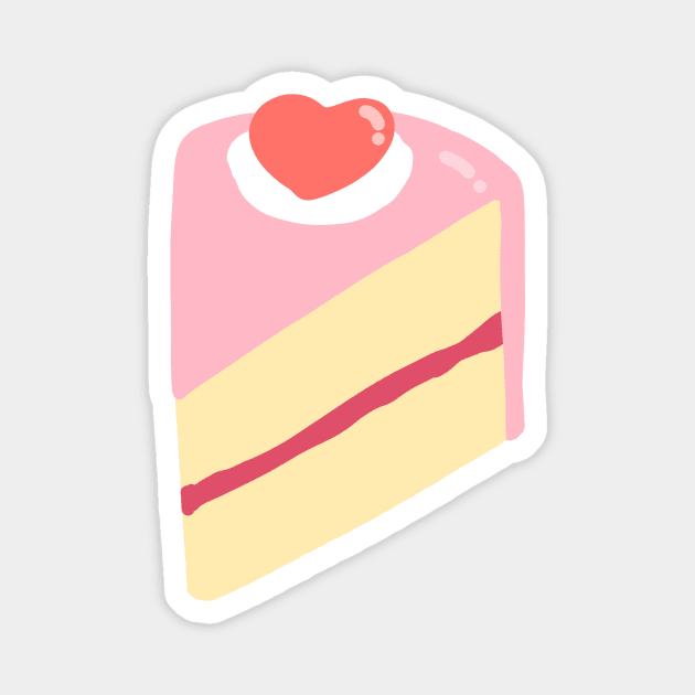 Strawberry Cake Magnet by zalmonella