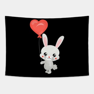 Cute rabbit with balloon Tapestry