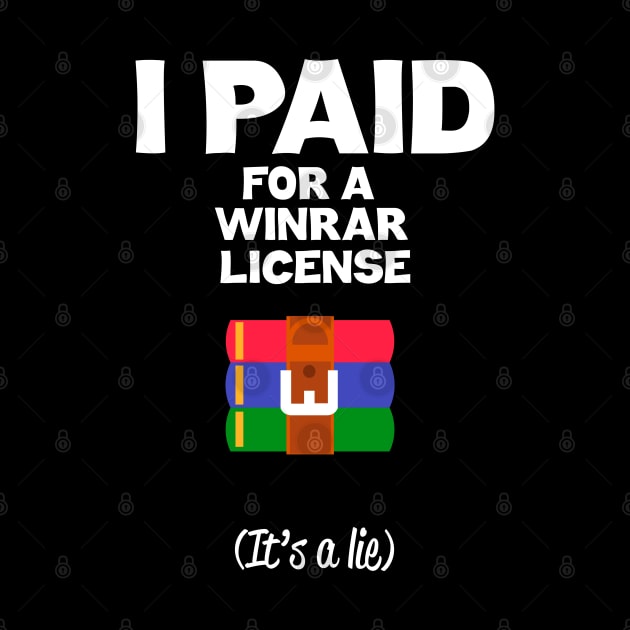 I paid for a winrar license by VinagreShop