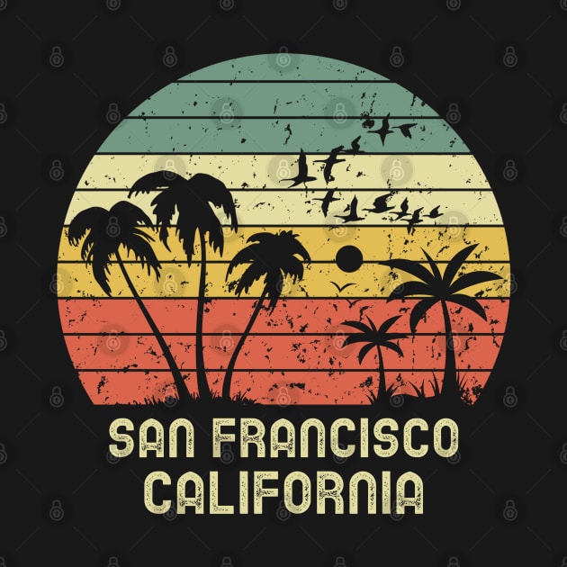 San Francisco California Retro Vintage Sunset Aesthetic by Inspire Enclave