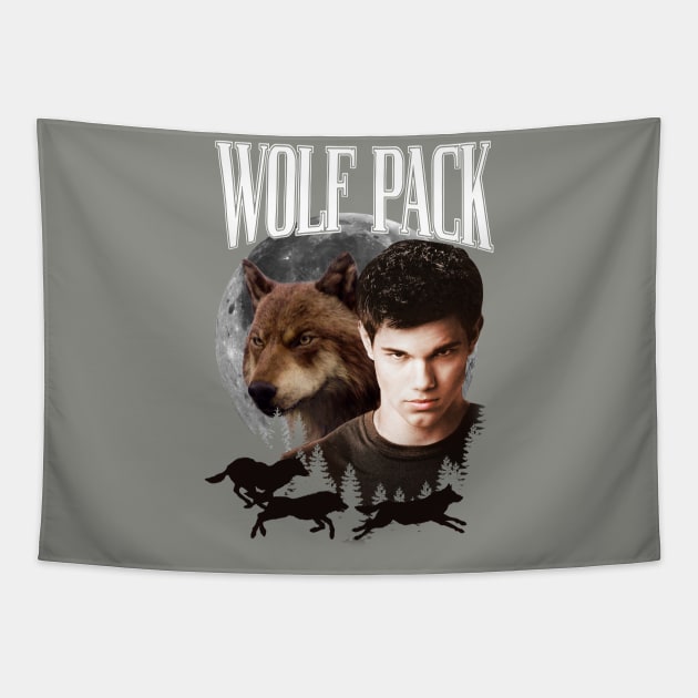 The Twilight Saga Jacob Wolf Pack Girls Muscle Tapestry by Stephensb Dominikn