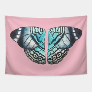 Blue butterfly/moth wings watercolour painting Tapestry