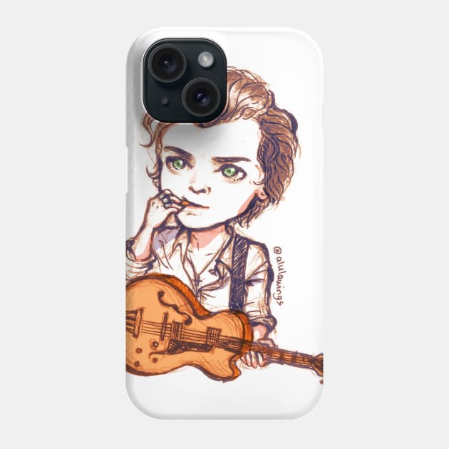 Guitar Pick Bite Phone Case by alulawings